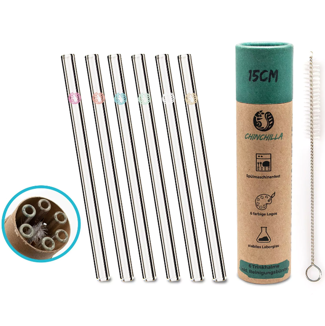 Chinchilla - glazen rietjes 15cm