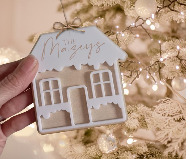 Ash Veneer &amp; Acrylic Gingerbread House