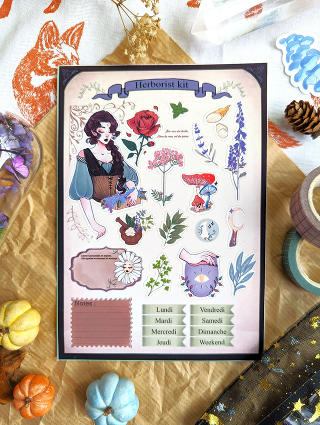 Feuille de stickers | Herboriste