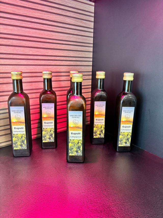 Rapsöl 250ml Handgemacht aus der Ölmühle Kriegsfeld Kaltgepresst