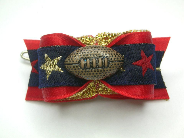 Noeud pour chien fantaisie-ballon baseball-rugby-étoiles