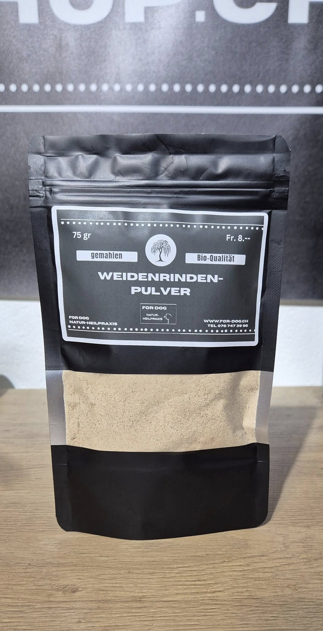 Weiderinde-Pulver für Hunde – Natürliche Entlastung &amp; Agilität 75 gr