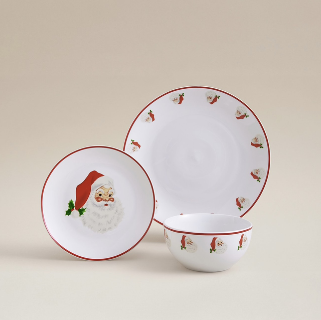 White Santa Dinner Set - 12 Piece