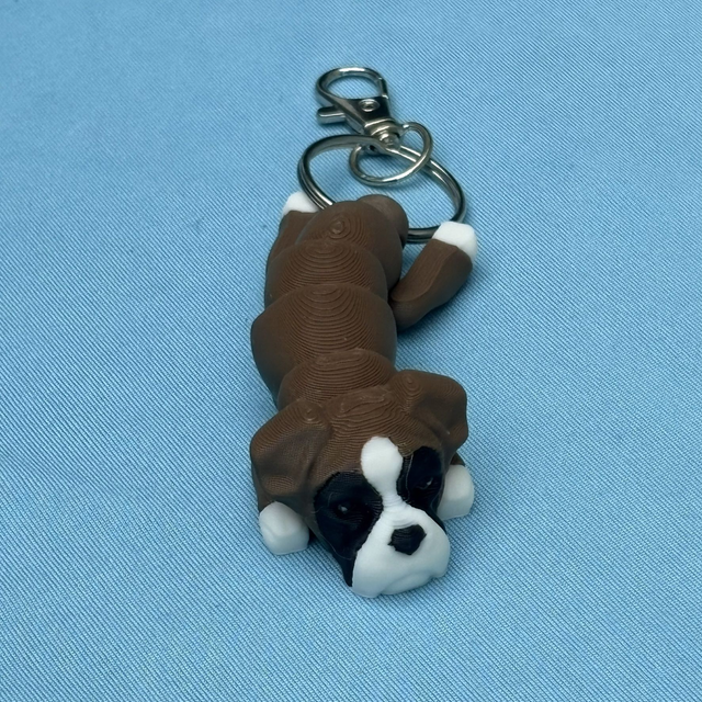 3D Printed Boxer Dog Keyring