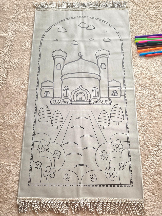 Tapis prière à colorier modèle D