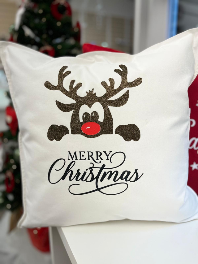 Cuscino "Merry Christmas" renna