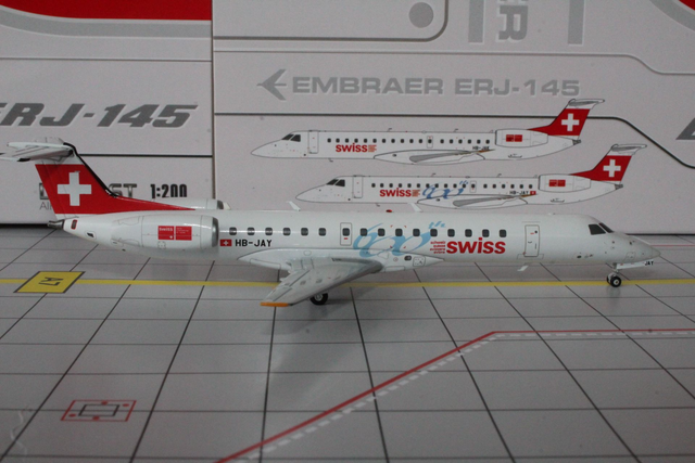Swiss Embraer ERJ-145 "600th" (HB-JAY), 1:200, JC Wings