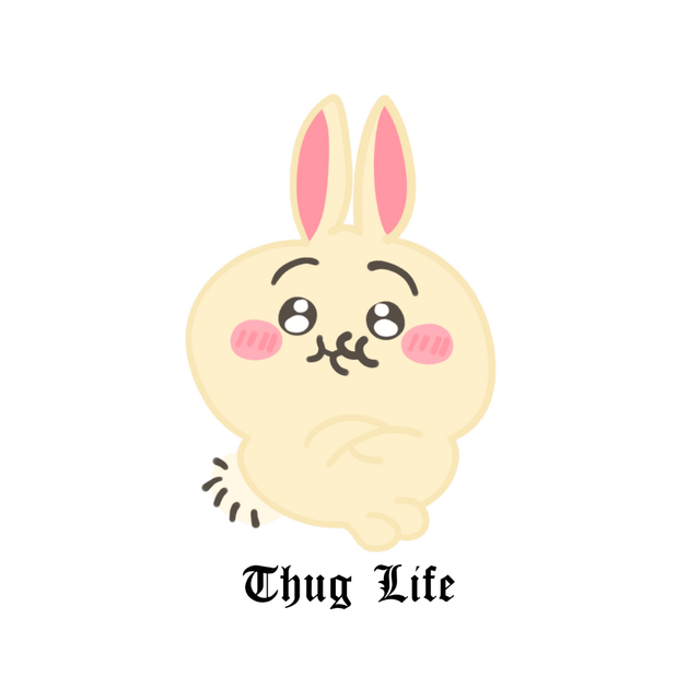 Chiikawa Usagi Thug Life Sticker