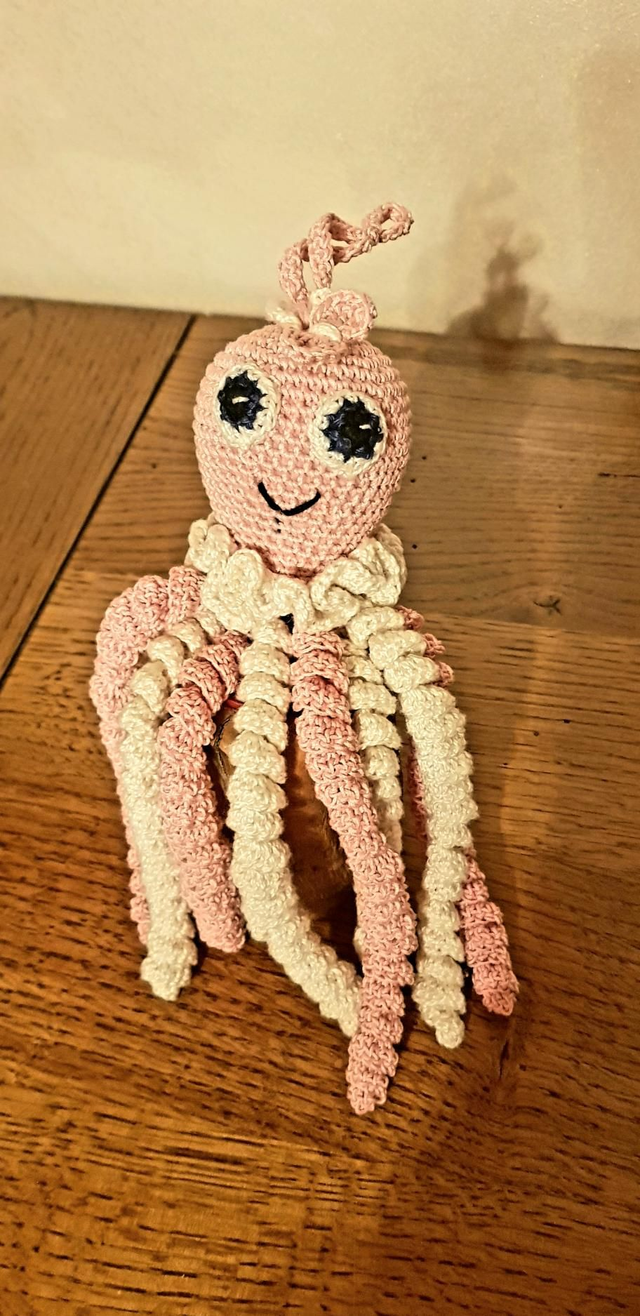 Pieuvre Grandes TENTACULES 🐙🚢 Rose Et Écru 