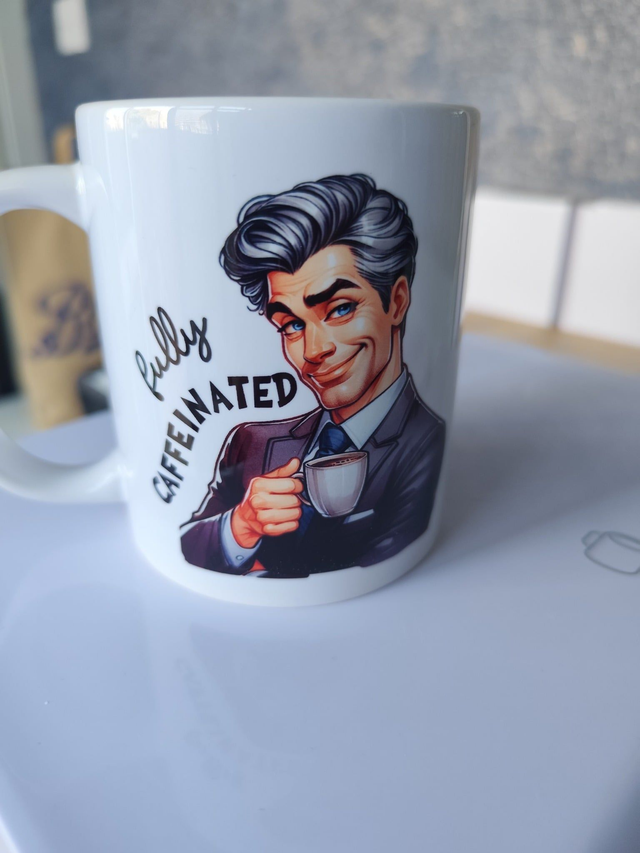 Fully Caffeinated, for Him - Personalised Mug
