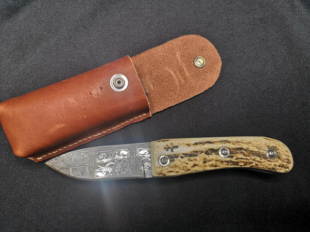 Couteau pliant bois de cerf