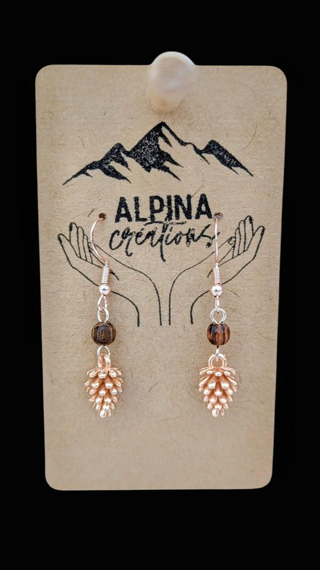 Boucles d'oreilles - Pomme de pin