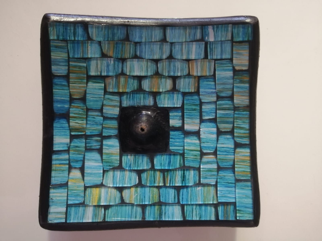 Bruciatore Quadrato Con Mosaico