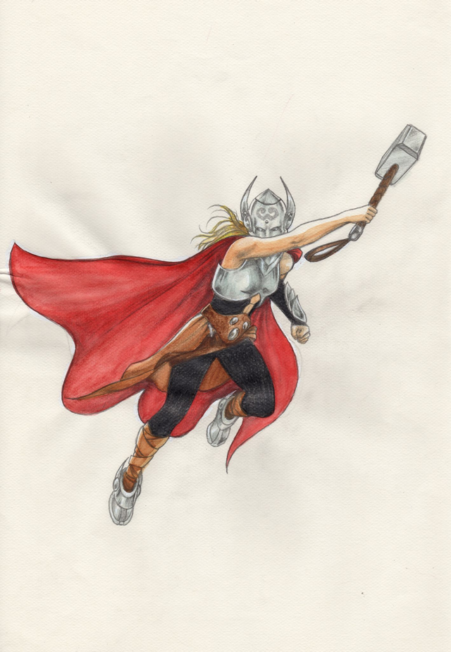 Thunder - ORIGINAL, A3 (11.7x16.5)