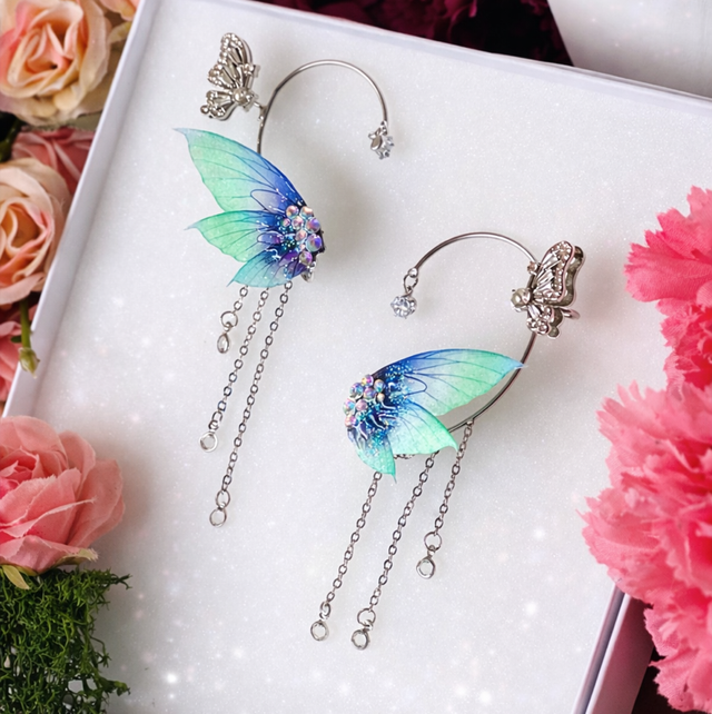 Tours d’oreilles Turquoisines, complet x2