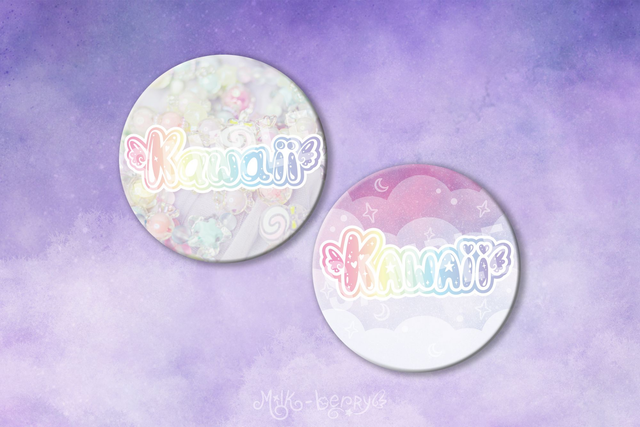 Badge 56mm Kawaii