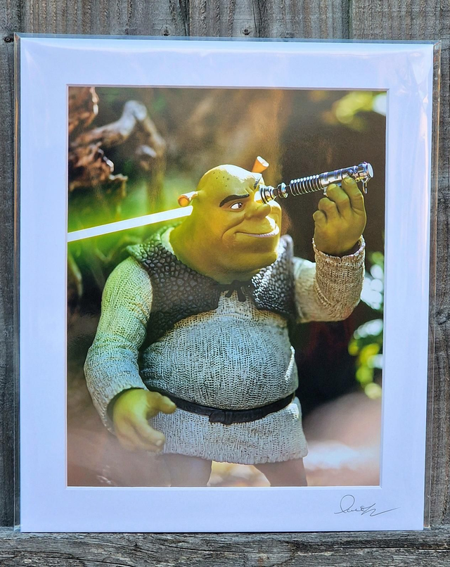 Shrek and Lightsaber 