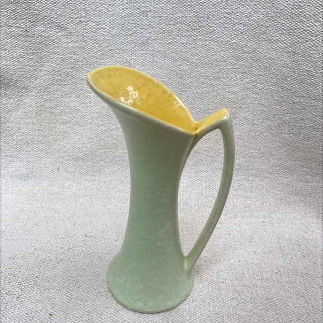  Keramik Vase grün / gelb 