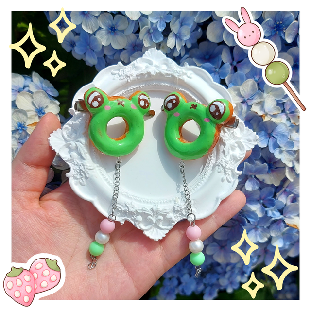 Barrette donuts grenouille 🍩🐸