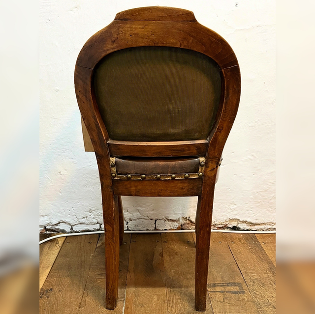 Early 19th Century Georgian Child’s Chair — Rosewood Frame & Original Patinated Leather