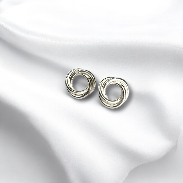 Silver Knot Earrings