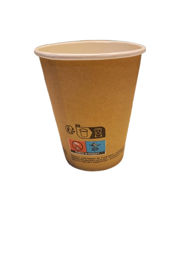 Bicchiere monouso in cartonciono 250 ml. cappuccino