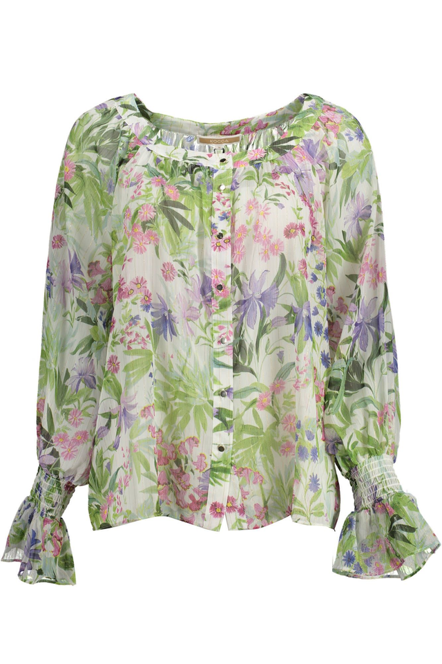 1636KOCCA CAMICIA MANICHE LUNGHE DONNA VERDE