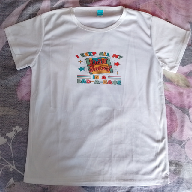 Mens I Keep All My Dad Jokes In A Dad-A-Base T-Shirt - Lightweight Quick Dry Breathable T-Shirt