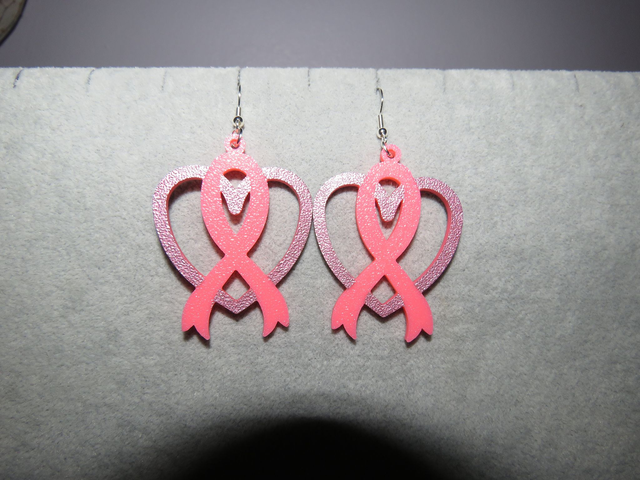 Boucles d'oreilles Octobre rose 