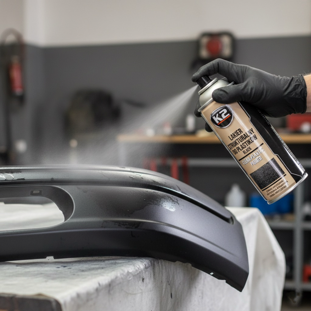 🖌️ základy K2 BUMPER 400 ML - Konstrukční lak na plast černý K2 L345