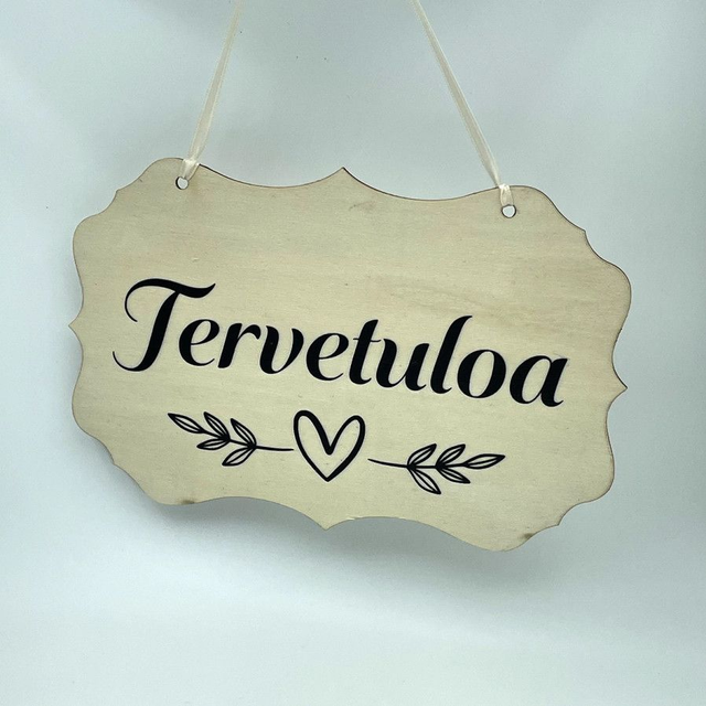 Vanerikyltti "Tervetuloa"