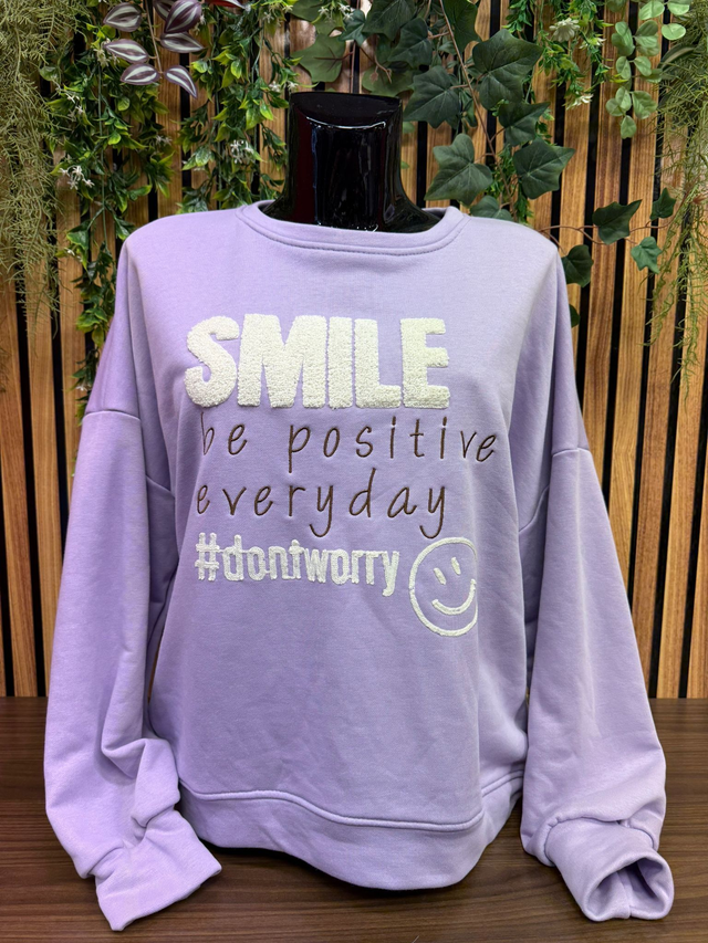 Sweater SMILE - Lila