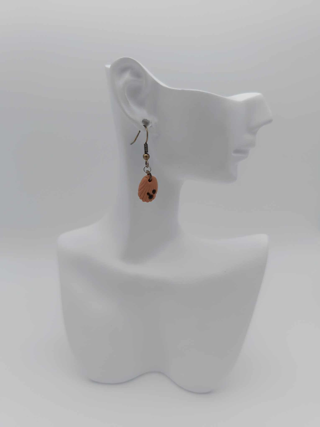 Boucles d'oreilles "Madeleines" en porcelaine froide