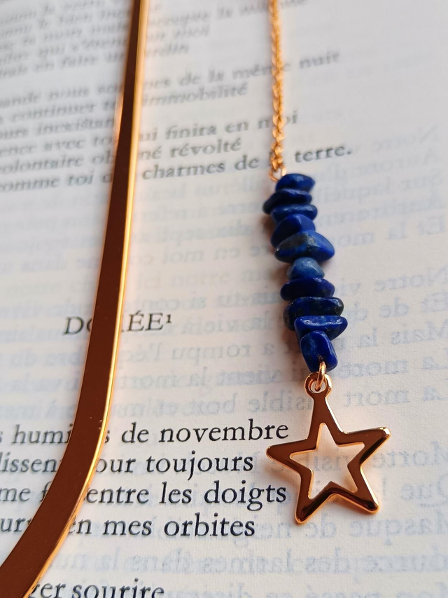 Marque page BONNE ÉTOILE Lapis-Lazuli