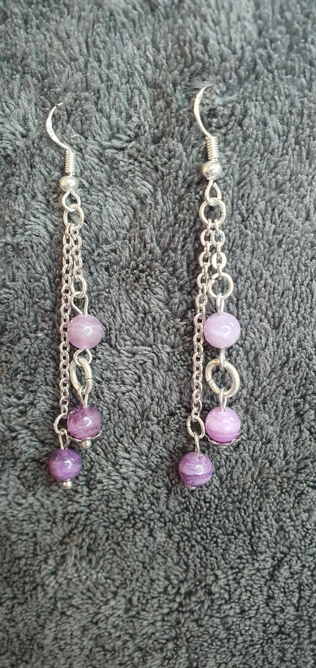 Boucles d'oreilles en Sugilite 