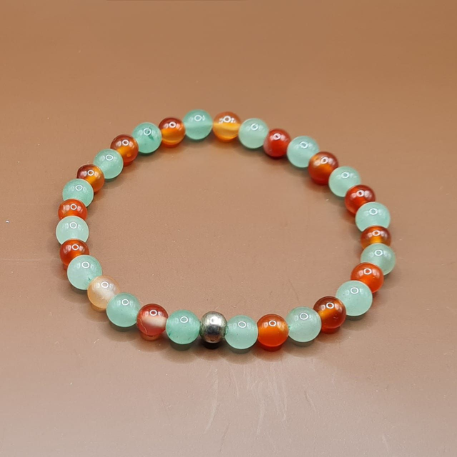 Bracelet Aventurine verte – cornaline