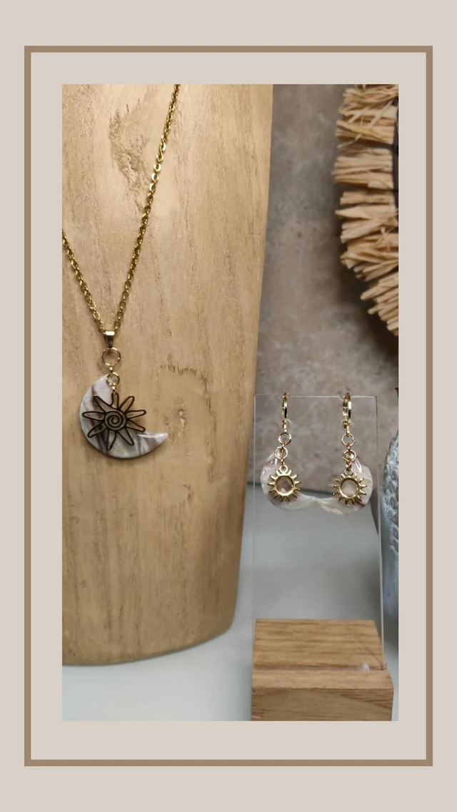 Parure &quot;la naturelle&quot; lune 