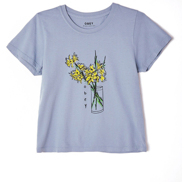 522T904 - OBEY T-SHIRT MEZZA MANICA STMPA FLOWER