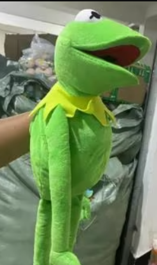 Kermit de Kikker grote knuffel handpop (60cm) Nieuw. 