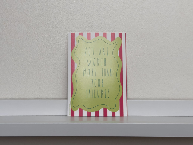You are worth more than your failures postcard