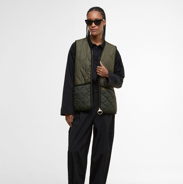 Barbour Klara Liner Fern Leaf Sage Natural