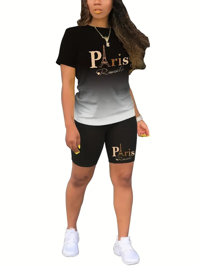 Women Paris Letter Print