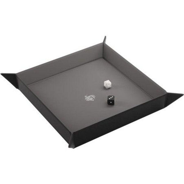 GAMEGENIC - Magnetic Dice Tray - Square - Black/Gray
