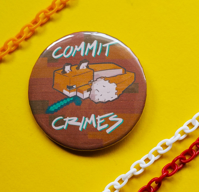 Minecraft - Commit Crimes Fox - Badge [BGE-MC-CC]