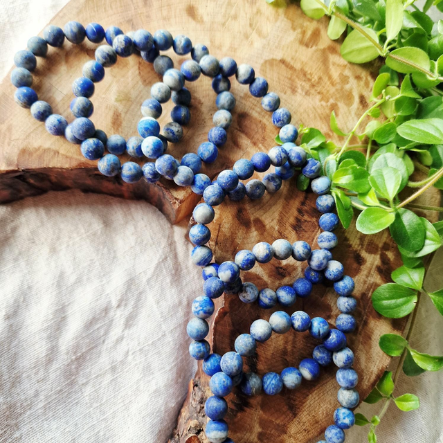 Matt Lapis Lazuli 8mm beaded bracelet 