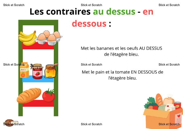 Les contraires - au dessus / en dessous