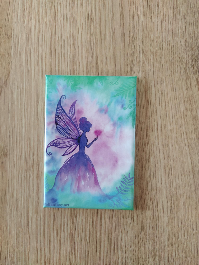 Magnet "Fée rose" 7,8 x 5,3cm