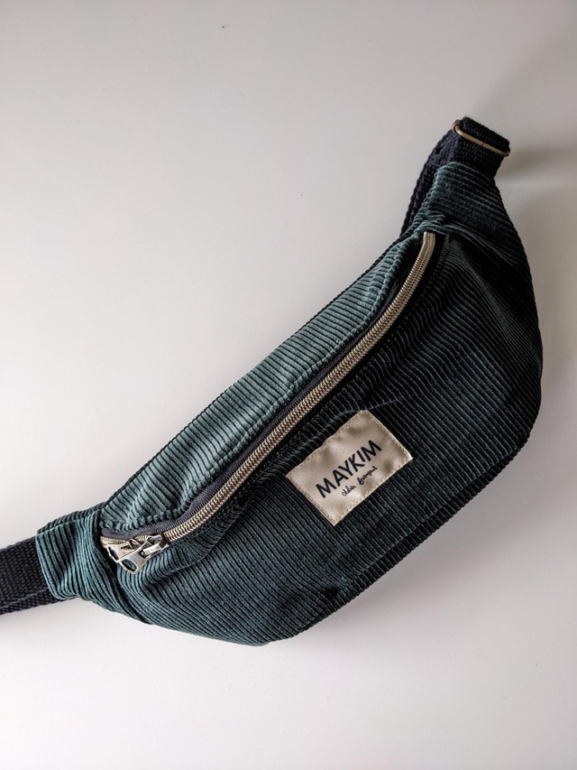 Sac banane velours vert