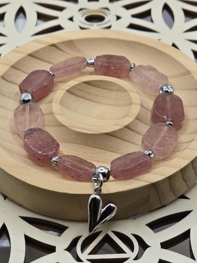 Bracelet Quartz Fraise rectangle 