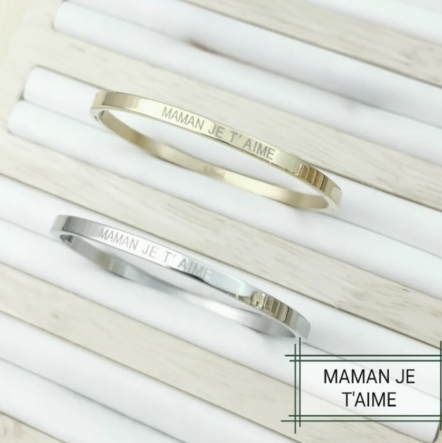 Jonc message “ Maman je t’aime “ 